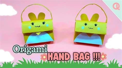 Origami Handbag Easy How To Make Origami Paper Handbag Youtube