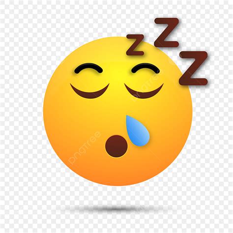 Emoji Expressions Clipart Vector Cute Emoji Face With Sleeping