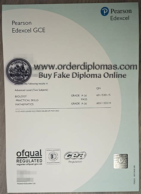 How To Buy Fake Pearson Edexcel GCE Certificate