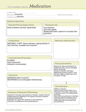 Baclofen - ATI Medication Template - ACTIVE LEARNING TEMPLATES