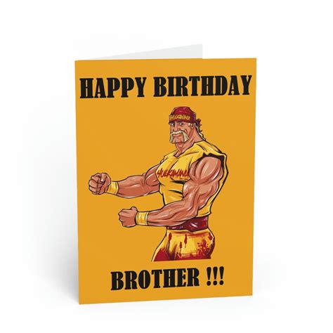 Hulk Hogan Birthday Card Sale Hulkamania Card Wrestling Birthday T