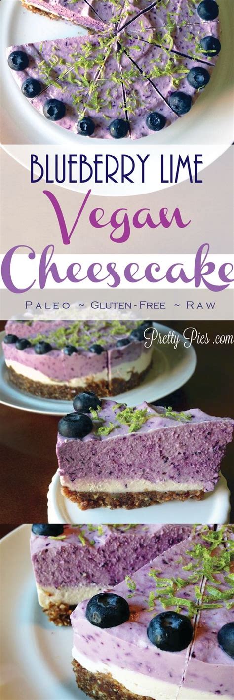 Blueberry Lime Cheesecake that is not only pretty, but ...