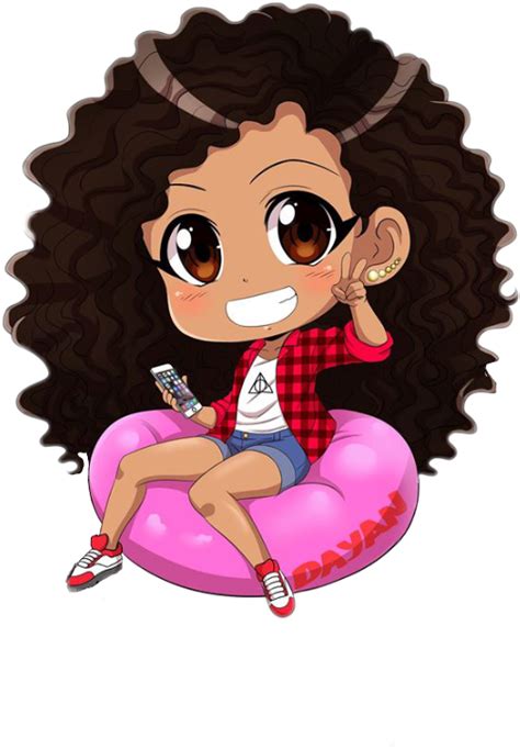 Chibi Curlyhair Curlyhairdontcare Curly Anime Girl Chib