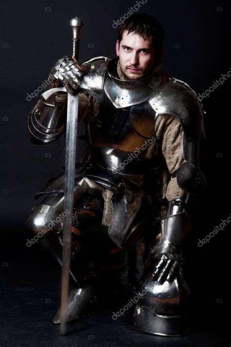 Great Knight Holding Sword — Stock Photo © Fxquadro 1999658
