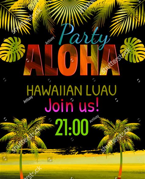 29 printable luau party flyer templates free psd ai word indesign formats