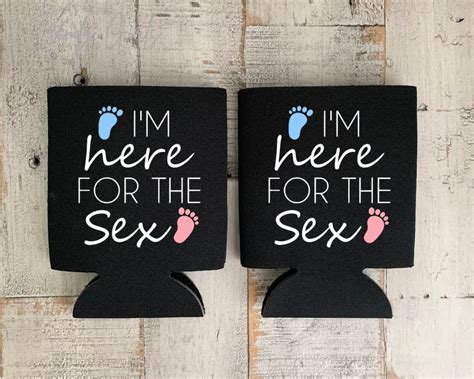 Im Here For The Sex Can Coolers Gender Reveal Can Etsy