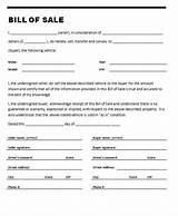 Photos of Automotive Bill Of Sale