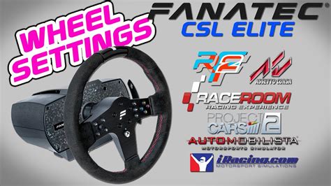 Fanatec Csl Elite Wheel Settings Ffb Alle Sims Hd Ger Hardware