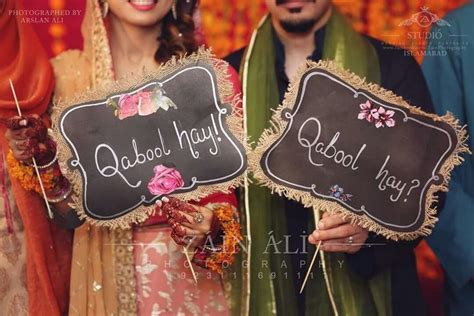 Qabool hai | Nikah ceremony, Wedding photo props, Wedding photoshoot