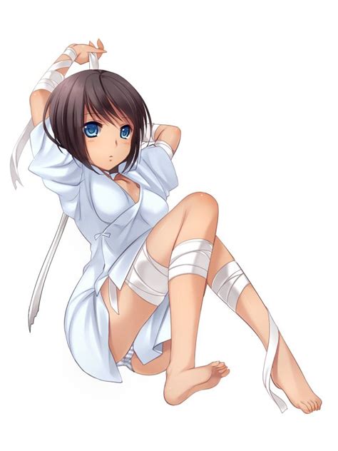 Anime Picture Search Engine Arms Up Bad Id Bandage Bandages Barefoot