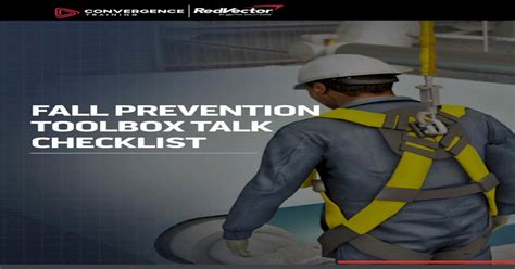 Fall Prevention Toolbox Talk Checklist · 1 That Your Toolbox Talk