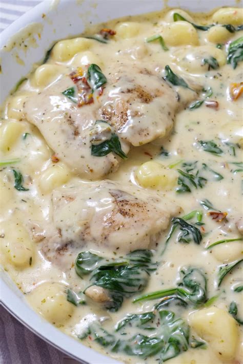 Easy One Pan Creamy Chicken And Gnocchi Dinner Recipe Mindy S Cooking