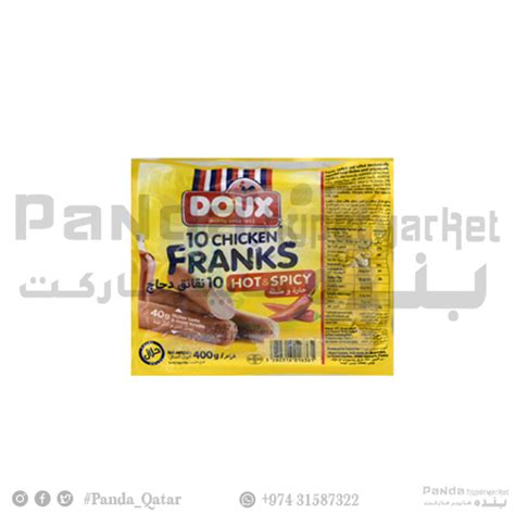 Doux Chicken Franks Hot And Spicy 400gm Pandaqa