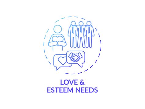Love And Esteem Needs Blue Gradient Concept Icon By Bsd ~ Epicpxls