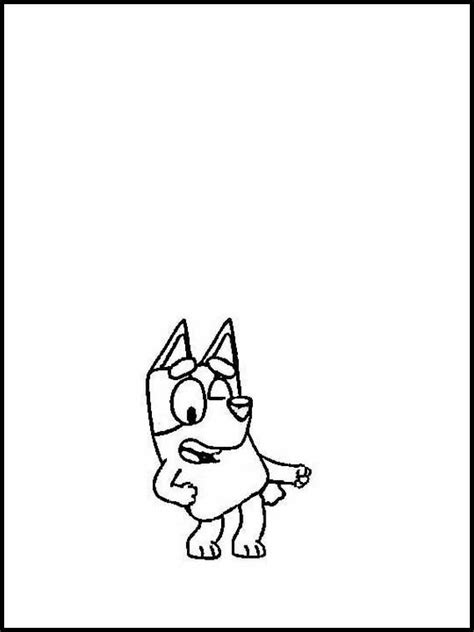 Bluey Cartoon Coloring Page