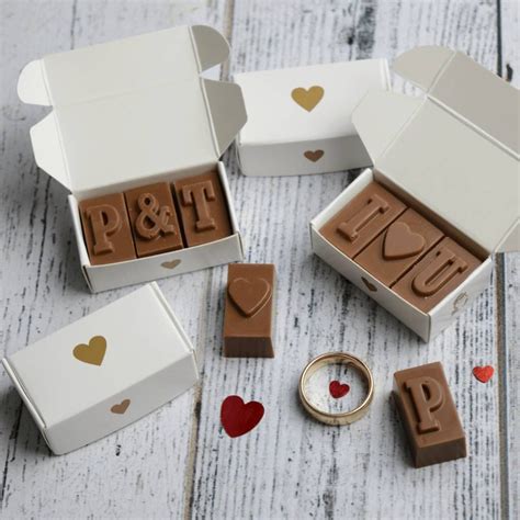 Personalised Chocolate Favours By Morse Toad Chocolate Wedding Favors