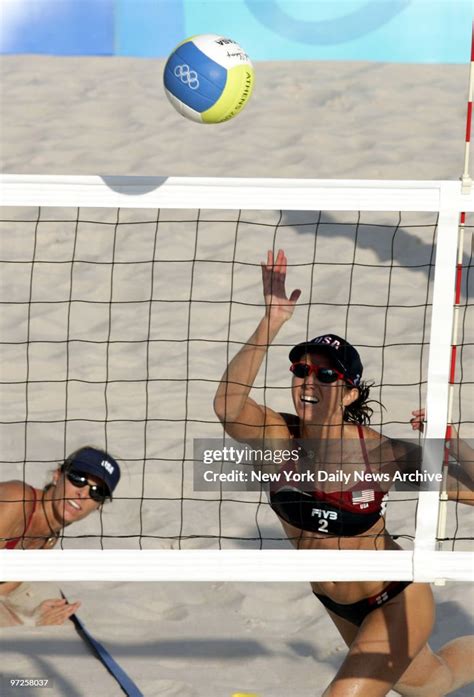 Holly Mcpeak Of The U S Beach Volleyball Team Looks On As Teammate News Photo Getty Images