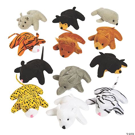 Mini Stuffed Zoo Animal Assortment 25 Pc Oriental Trading