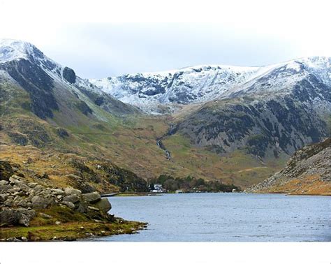 Print Of A View Of Llyn Lake Ogwen In Snowdonia National Park
