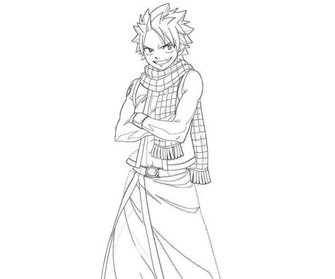 Natsu From Anime Fairy Tail Coloring Page Download Print Or Color