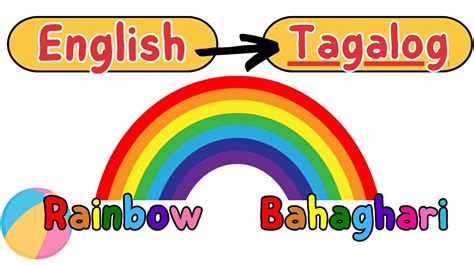 Learn Colors In English And Tagalog Tagalog Vocabulary Colors For