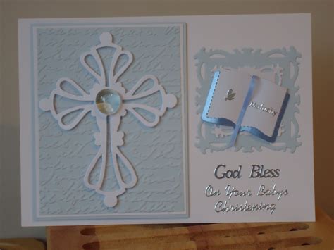 You can also add details of the church and any other information your guests might want to know. Christening card | Christening cards, Christening cards ...