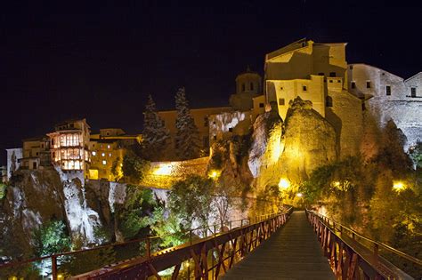 Fondos De Pantalla España Puentes Cuenca Noche Roca Ciudades Descargar