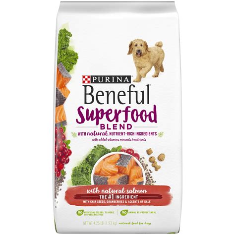 Purina Beneful Natural Dry Dog Food Superfood Blend With Salmon 425