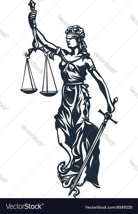 Femida Goddess Lady Justice Stylized Vector Illustration Download A Free Preview Or High