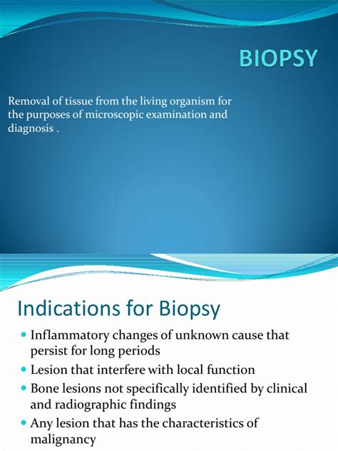 Biopsy Ppt Oral Pathology Biopsy Cytopathology