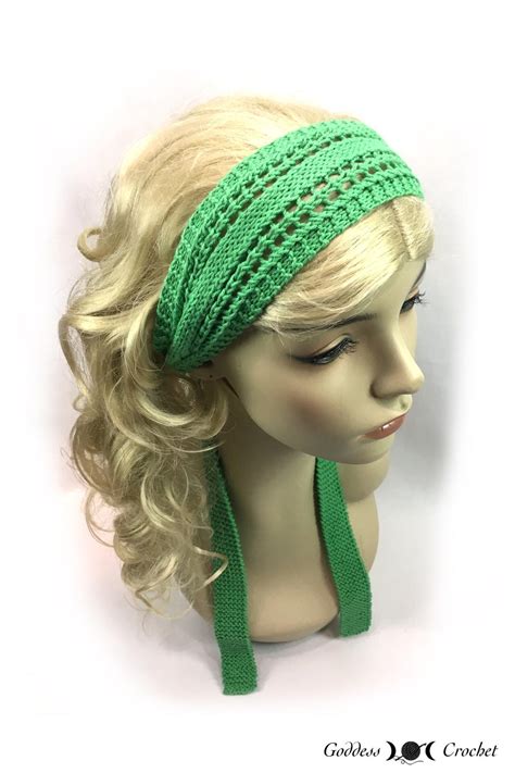 It stands more so away from your body and is easier to sew with than other knits due to it's stability. Knit Girl Headband | AllFreeKnitting.com