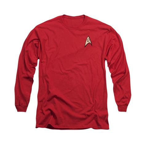 Star Trek Engineering Uniform Red Long Sleeve T Shirt