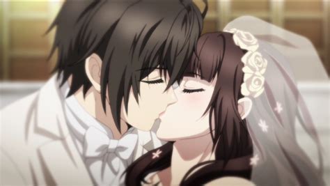 lupin and cardia kissing at their wedding code realize anime kiss wedding drawing