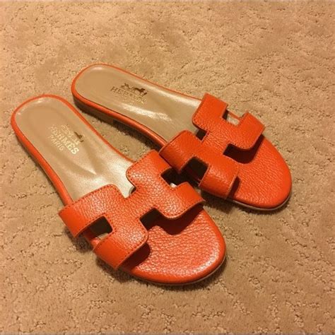 Leather thong sandal with synthetic loops & straps. Image result for hermes orange oran sandal | Hermes oran sandals, Hermes shoes, Designer sandals