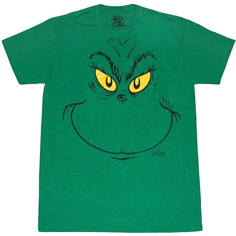 Dr. Seuss Grinch Face T-Shirt | Dr seuss shirts, Dr seuss ...