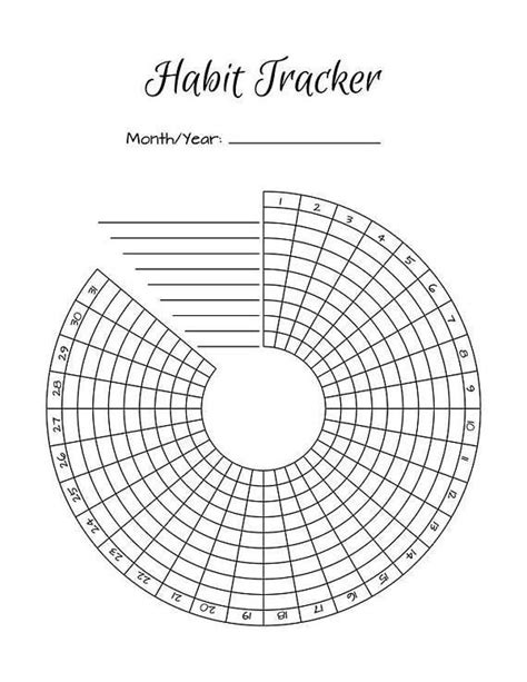 Pdf Circle Habit Tracker Printable Customize And Print