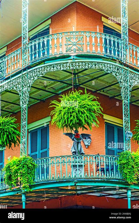 Old New Orleans Houses In French Quarter Stock Photo Alamy