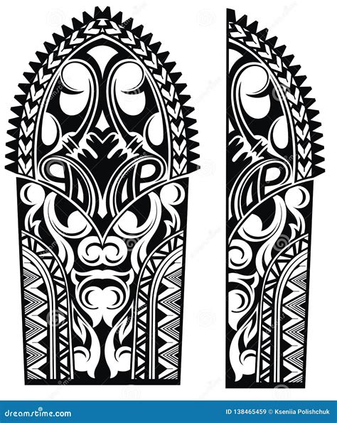 Maori Style Tattoo Sleeve Vector Illustration 85715282