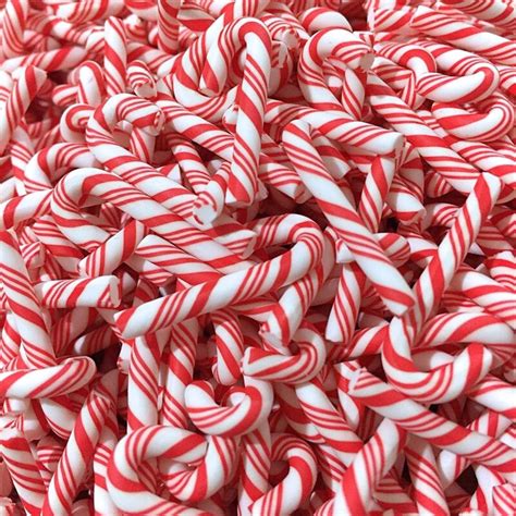 20 Pcs Miniature Candy Cane Polymer Clay Candy 27 Mm Etsy
