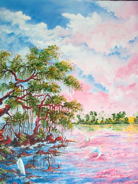 Mangroves Painting By Dennis Vebert Fine Art America
