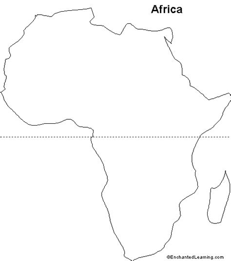Check spelling or type a new query. Outline Map Africa - EnchantedLearning.com