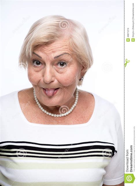 Naughty Granny Making Faces Stock Photo Image 48871274