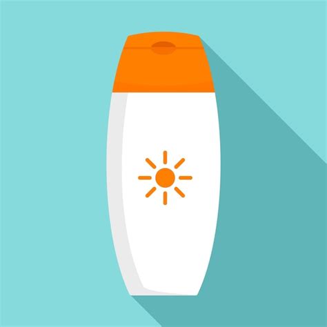 Premium Vector Sunscreen Bottle Cream Icon Flat Illustration Of