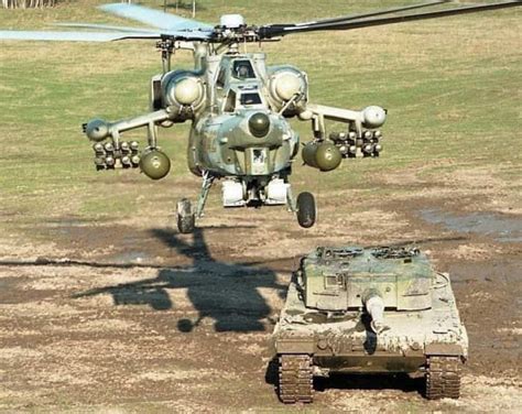 Rare Image Of Russian Mi 28 Flying Over Leopard 2 Tank Resurfaces As