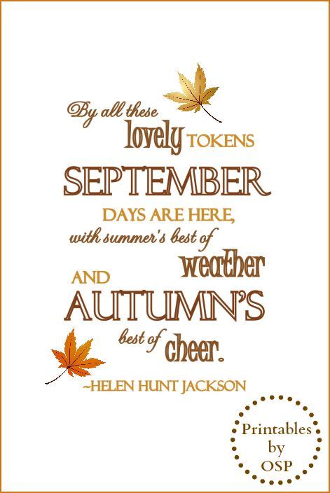 September Quotes Autumn Quotesgram