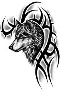 Image result for Tribal Wolf Tattoo Designs