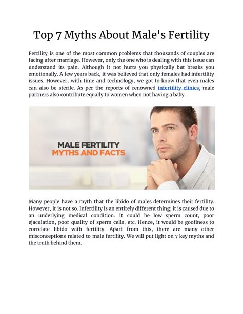Ppt Top 7 Myths About Males Fertility Powerpoint Presentation Free