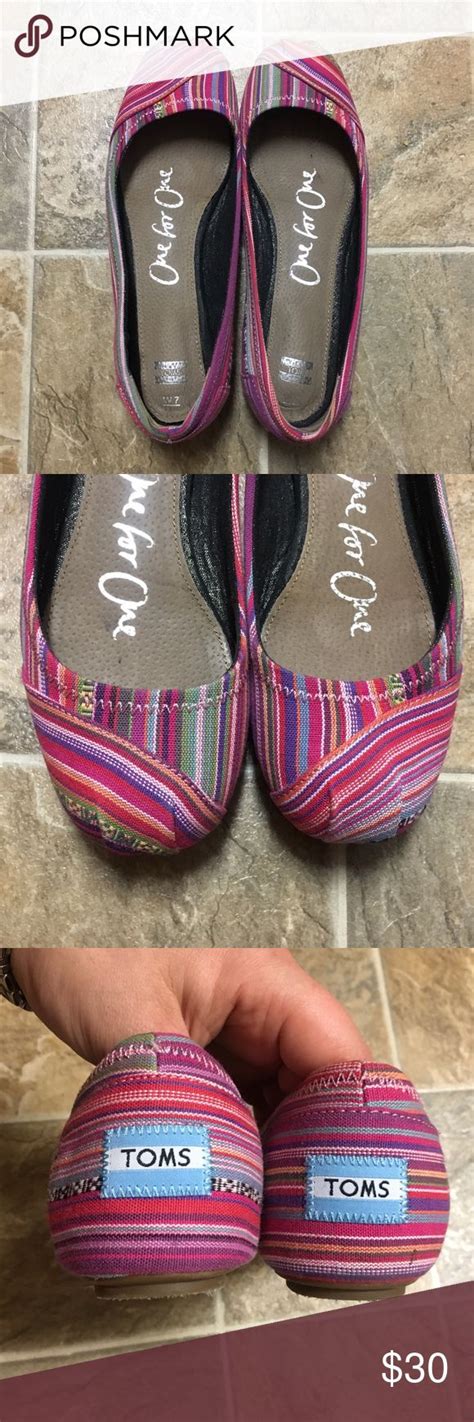 Toms Woven Striped Ballet Flats Ballet Flats Womens Ballet Flats