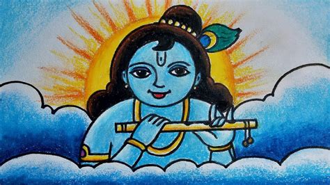 How To Draw God Shri Krishna Easy Drawing Krishna Janmashtamiकैसे