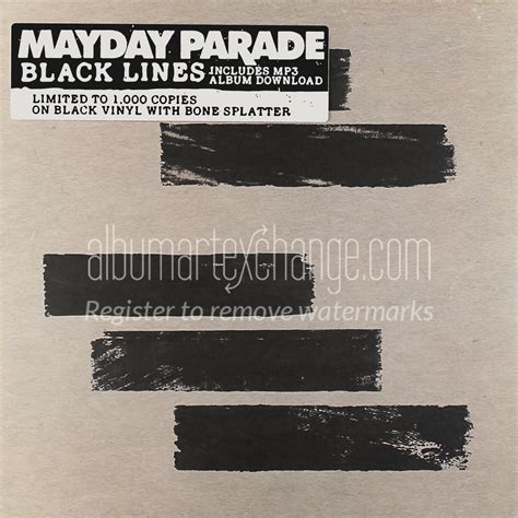 Album Art Exchange Black Lines 12 W Sticker By Mayday Parade